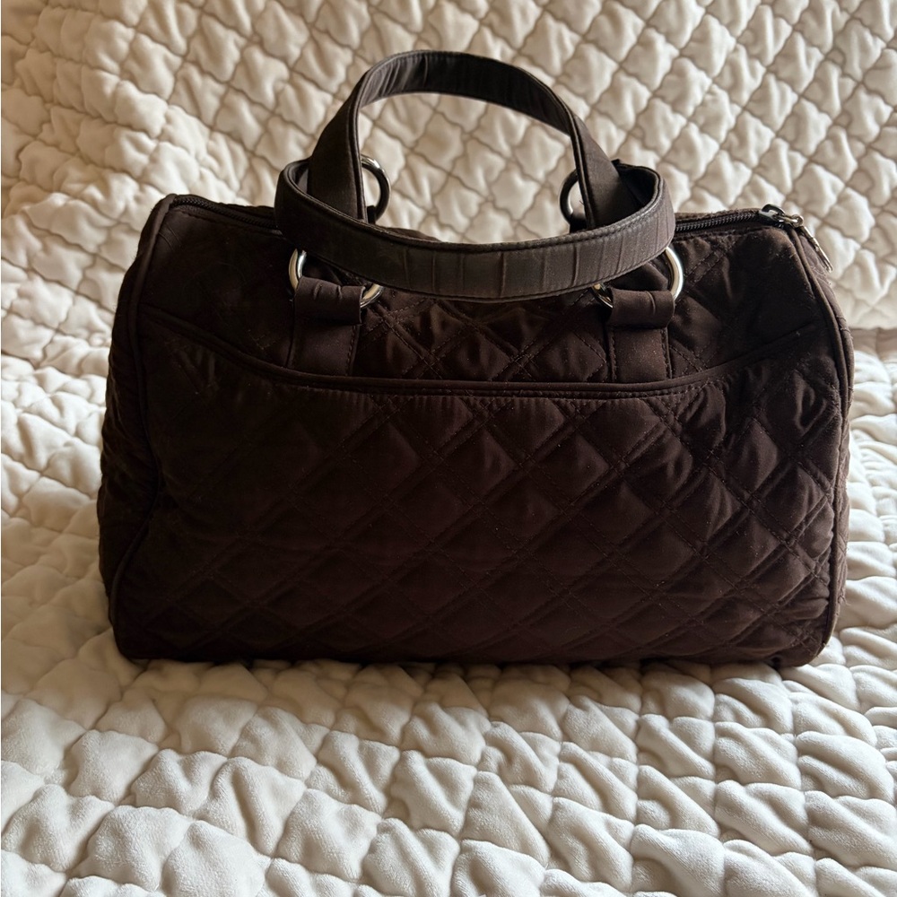 RETIRED Vera Bradley Quilted Cargo Satchel Espresso 🤩~Great Condition